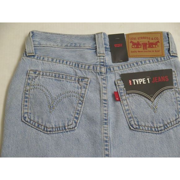 Levi's Premium Type 1 Women's Sz W25 Living Legend 1 Side Slit Knee Length Skirt - Picture 7 of 7